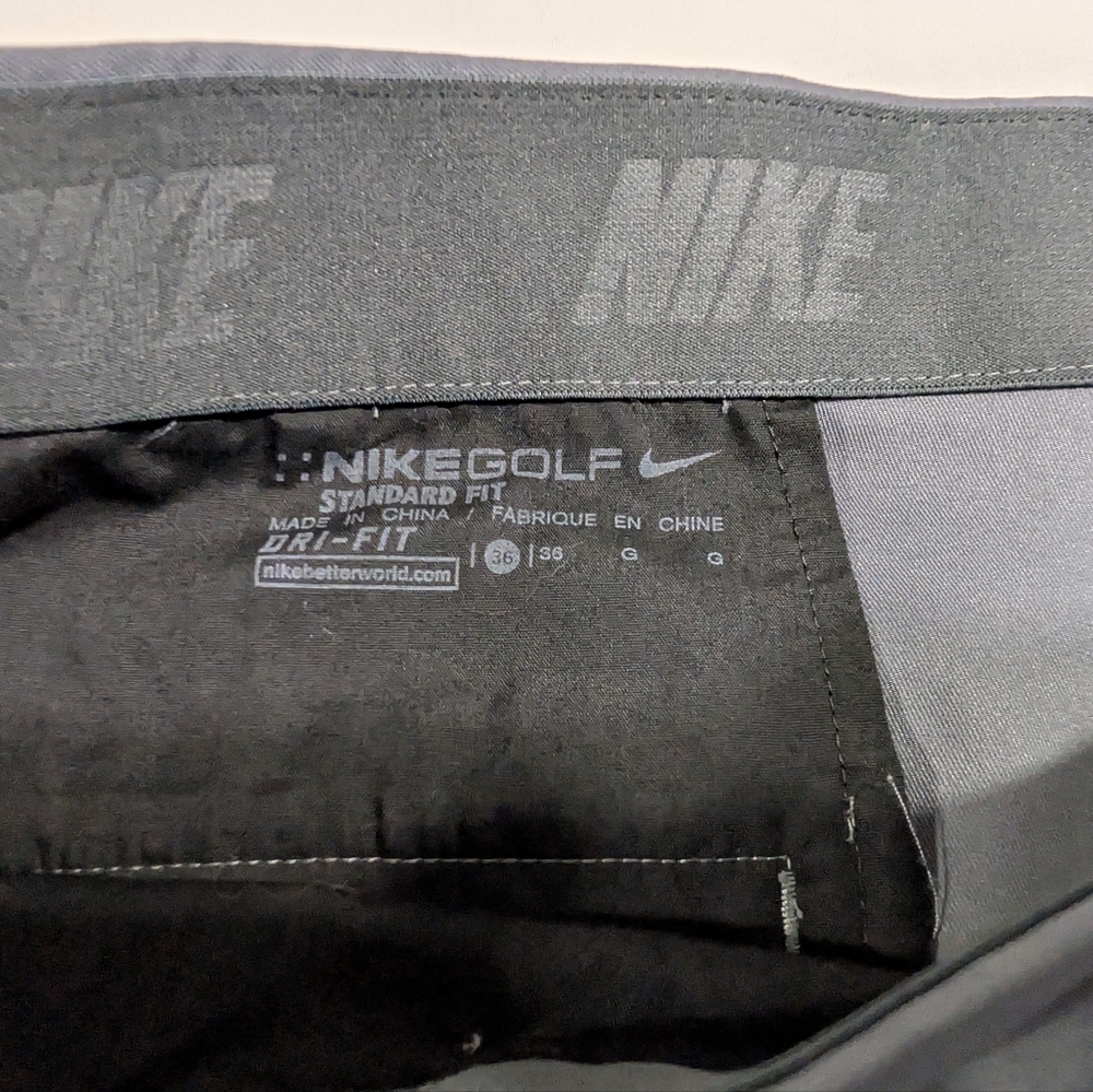 Nike Golf‎ Shorts Flat Front Chino Gray Size 36 Men's 10" inseam - Picture 2 of 8
